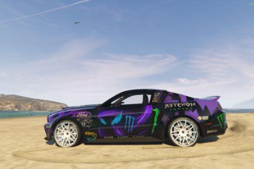 Monster Energy Mustang Paintjob + Template